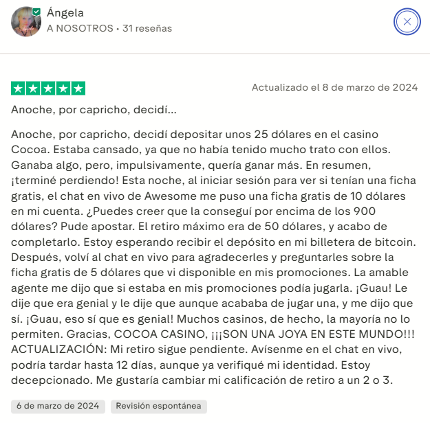 Cocoa Casino reseña 1